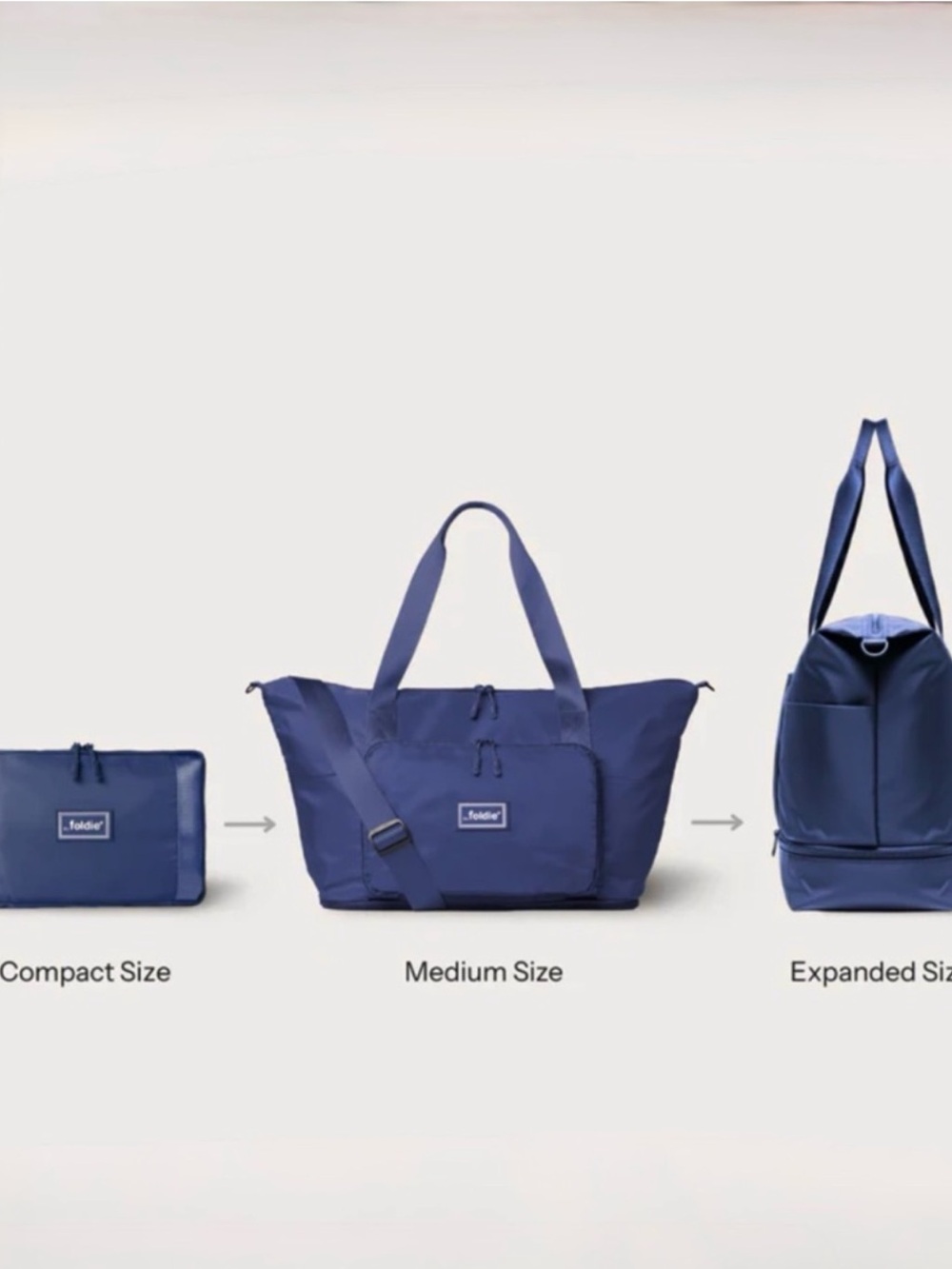 The Foldie Foldable Travel Bag Weekender Carry-On Tote - Picture 3 of 15